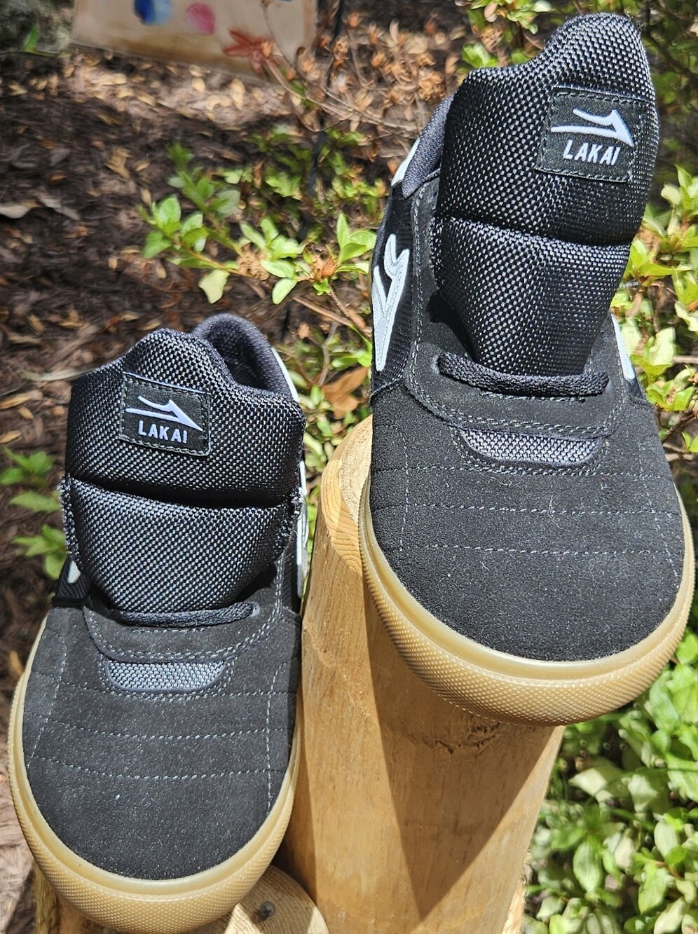 Lakai Shoes Cambridge Kids Black Skate Shoe with Gum Sole
